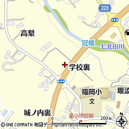 宮城県仙台市泉区福岡学校裏周辺の地図