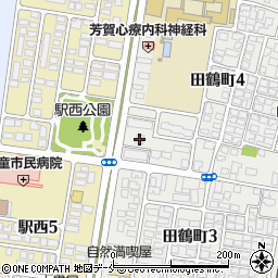 県営天童駅南団地周辺の地図