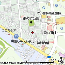 山形県天童市鎌田本町2丁目9周辺の地図
