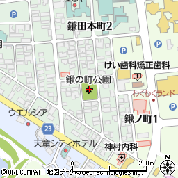 山形県天童市鎌田本町2丁目8周辺の地図