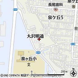 宮城県仙台市泉区七北田大沢明通周辺の地図