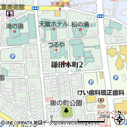 山形県天童市鎌田本町2丁目周辺の地図