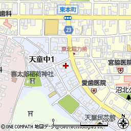 東北送配電サービス株式会社　天童営業所周辺の地図
