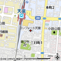 コンフォートホテル天童周辺の地図