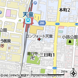 コンフォートホテル天童周辺の地図