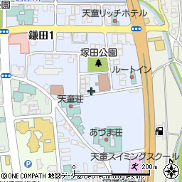 山形県天童市鎌田周辺の地図