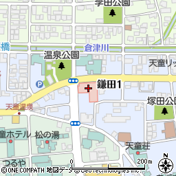 天童温泉篠田病院周辺の地図