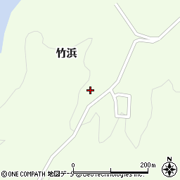 宮城県石巻市竹浜狐崎道周辺の地図