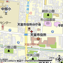 シャディサラダ館天童市役所前店周辺の地図