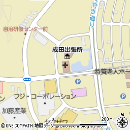 富谷市役所　成田公民館周辺の地図