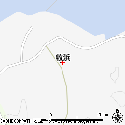 宮城県石巻市牧浜周辺の地図