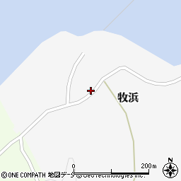 宮城県石巻市牧浜（竹浜道）周辺の地図