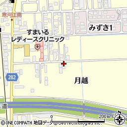 山形県寒河江市寒河江月越32周辺の地図