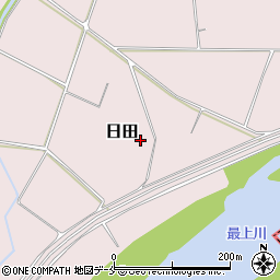 山形県寒河江市日田104周辺の地図