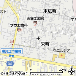 山形県寒河江市栄町2-21-8周辺の地図