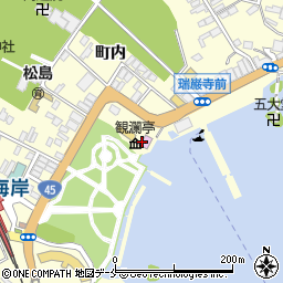 観瀾亭松島博物館周辺の地図