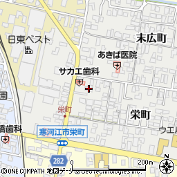 山形県寒河江市栄町2-2周辺の地図