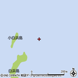 小白浜島周辺の地図