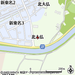 宮城県東松島市野蒜北大仏周辺の地図