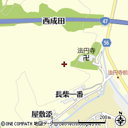 宮城県富谷市西成田長柴一番周辺の地図