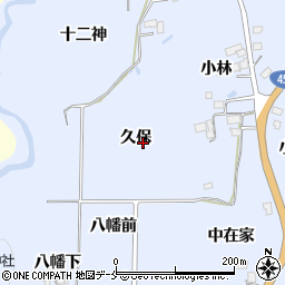 宮城県仙台市泉区朴沢久保周辺の地図