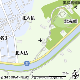 宮城県東松島市野蒜（北赤崎）周辺の地図