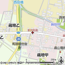 新田街道周辺の地図