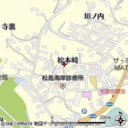 宮城県松島町（宮城郡）松島（松本崎）周辺の地図