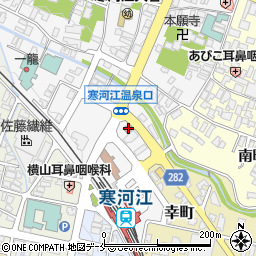 寒河江警察署駅前交番周辺の地図