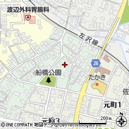 山形県寒河江市船橋町周辺の地図