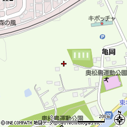 宮城県東松島市野蒜（亀岡）周辺の地図