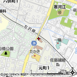 山形新聞寒河江専売所周辺の地図