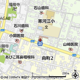 寒河江郵便局周辺の地図