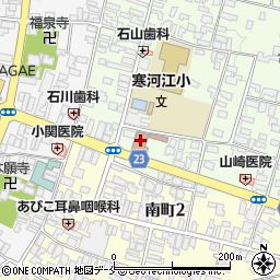 寒河江郵便局　荷物集荷周辺の地図
