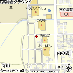 山形県寒河江市寒河江内の袋35-25周辺の地図