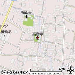 高音寺周辺の地図