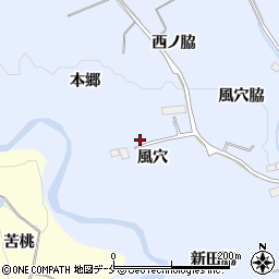 宮城県仙台市泉区朴沢風穴周辺の地図