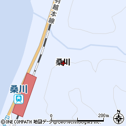 新潟県村上市桑川周辺の地図