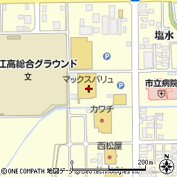 荘内銀行マックスバリュ寒河江西店 ＡＴＭ周辺の地図