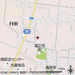 山形県寒河江市日田448周辺の地図