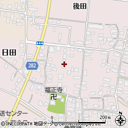 山形県寒河江市日田後田134周辺の地図