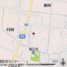 山形県寒河江市日田後田161周辺の地図