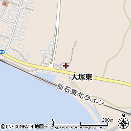 宮城県東松島市大塚東8-3周辺の地図