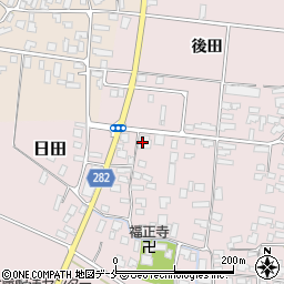 山形県寒河江市日田後田125周辺の地図