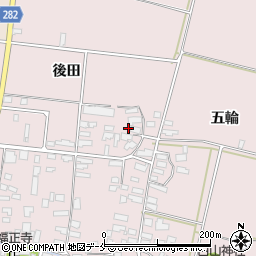 山形県寒河江市日田後田222周辺の地図