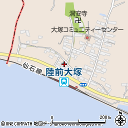 宮城県東松島市大塚大塚104-21周辺の地図