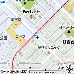日吉台銀行前周辺の地図