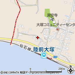 宮城県東松島市大塚大塚104-23周辺の地図