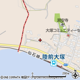 宮城県東松島市大塚大塚75周辺の地図