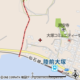 宮城県東松島市大塚大塚75-3周辺の地図